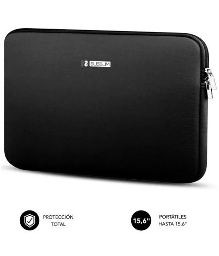 Subblim Business Laptop Sleeve Neoprene para Portátiles hasta 17"/ Negra