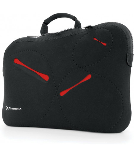 sleeve neopreno phoenix para portatil netbook 17p negro detalles en rojo PHSTOCKHOLM17