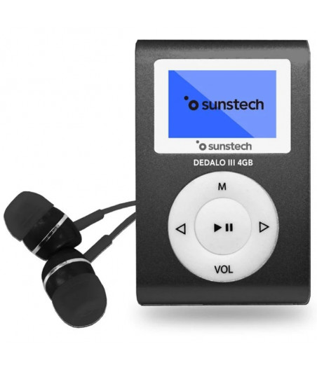 MP3 Sunstech Dedalo III/ 4GB/ Radio FM/ Negro