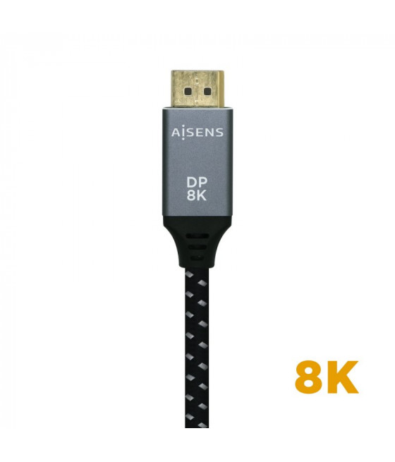 Aisens Cable Displayport V1.4 Macho/Macho 2m Gris